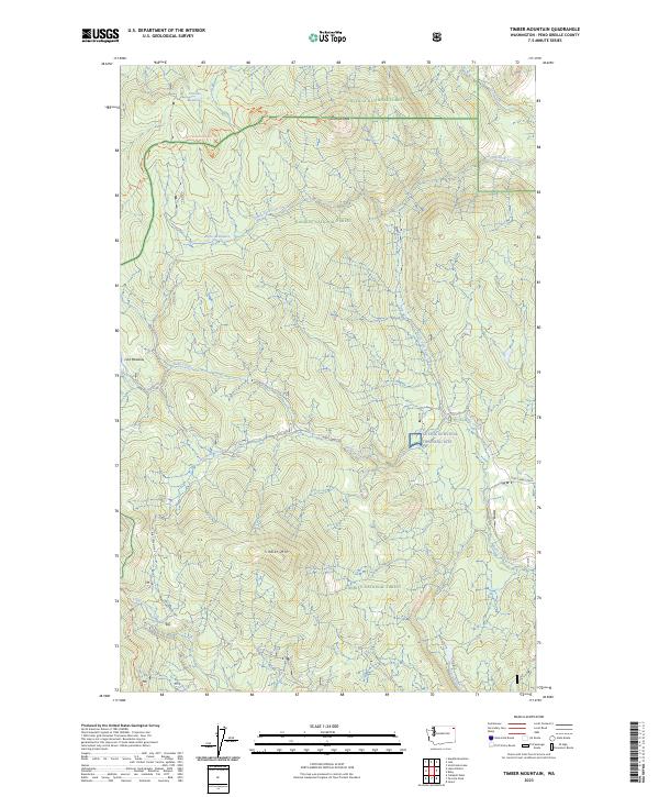 USGS Topographic Map – Timber Mountain