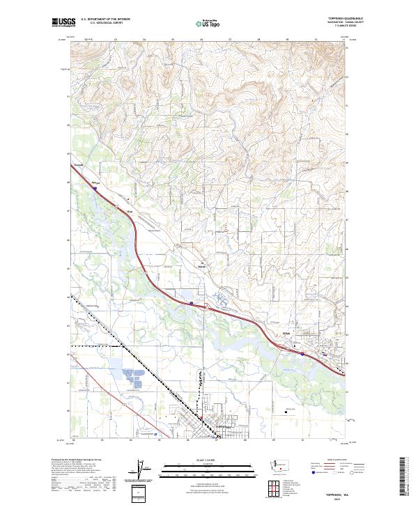 USGS Topographic Map – Toppenish