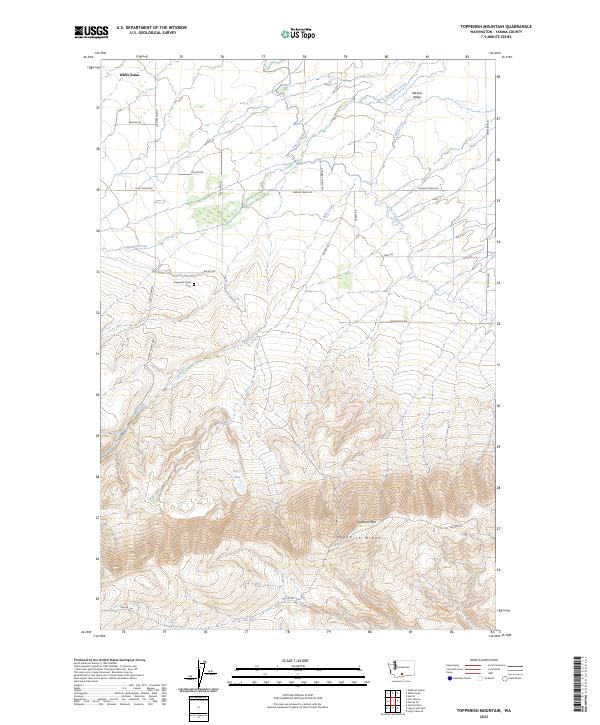 USGS Topographic Map – Toppenish Mountain