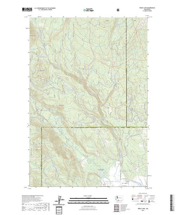 USGS Topographic Map – Trout Lake