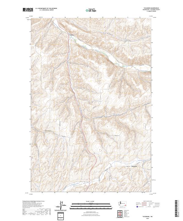 USGS Topographic Map – Tucannon