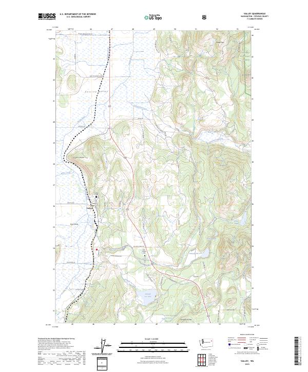 USGS Topographic Map – Valley