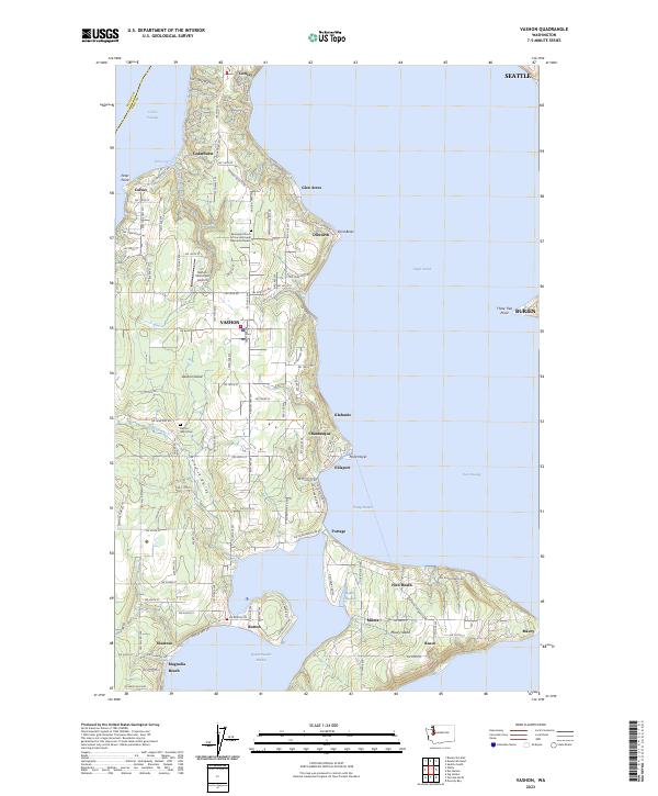 USGS Topographic Map – Vashon