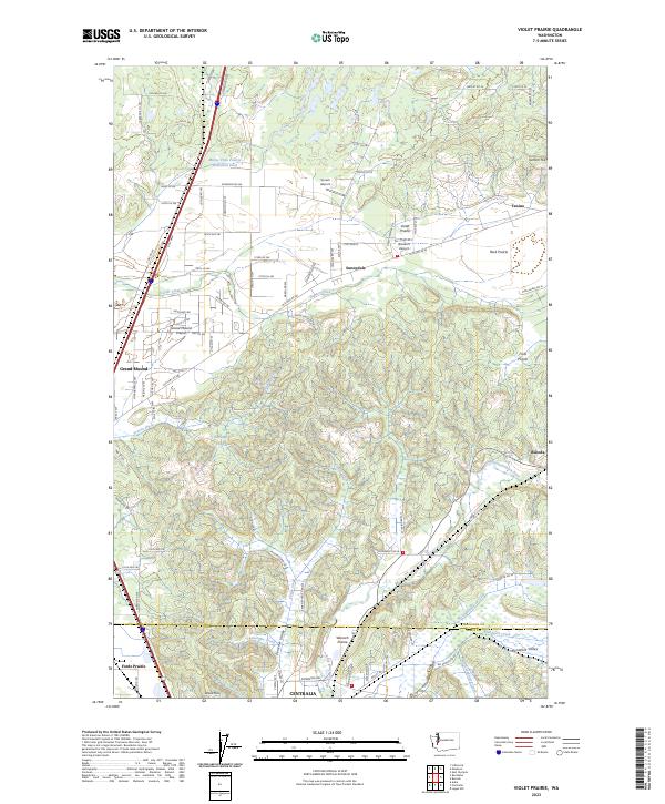 USGS Topographic Map – Violet Prairie