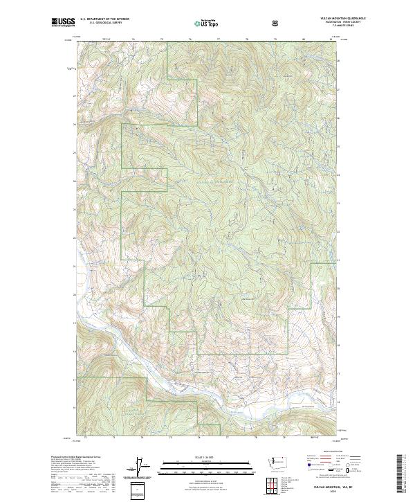 USGS Topographic Map – Vulcan Mountain