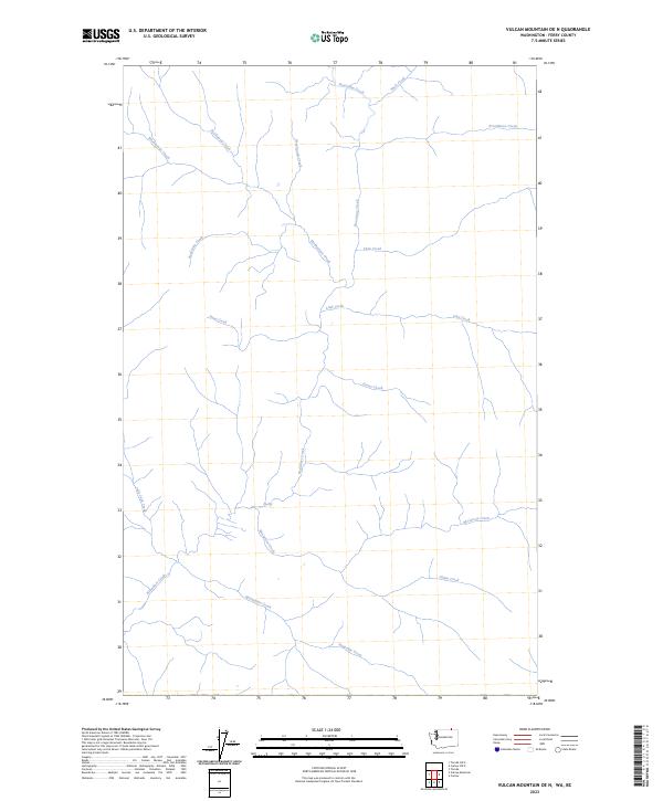 2023 Map of Vulcan Mountain OE N, 2023 Print