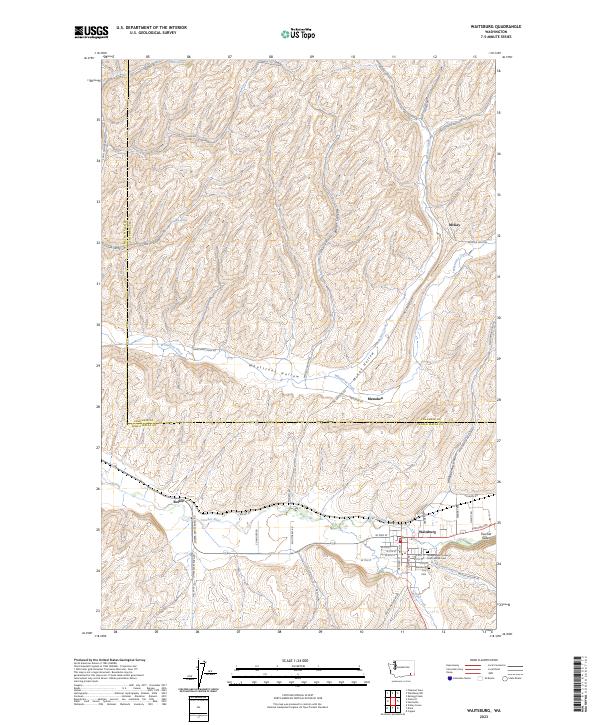 USGS Topographic Map – Waitsburg