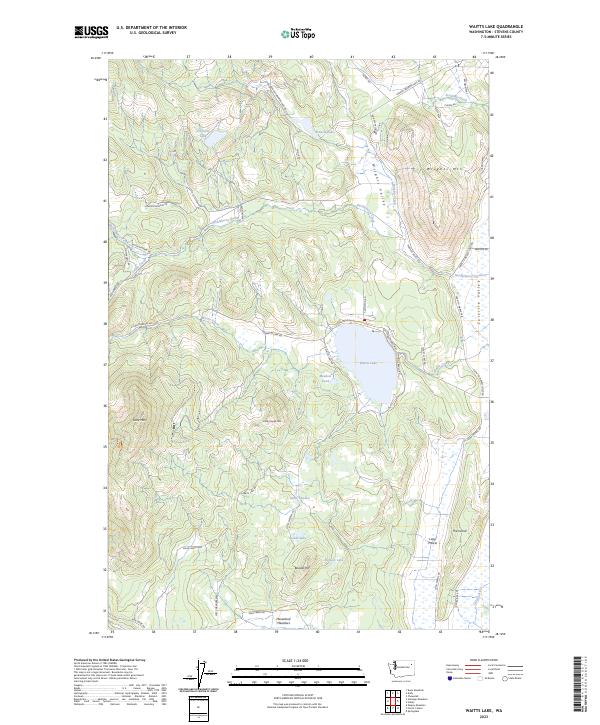USGS Topographic Map – Waitts Lake