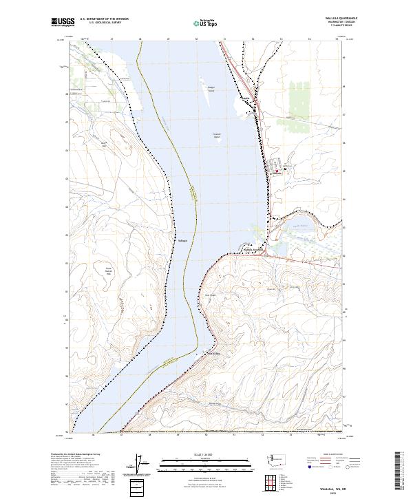 USGS Topographic Map – Wallula
