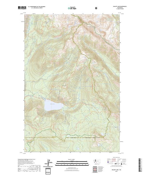 USGS Topographic Map – Walupt Lake