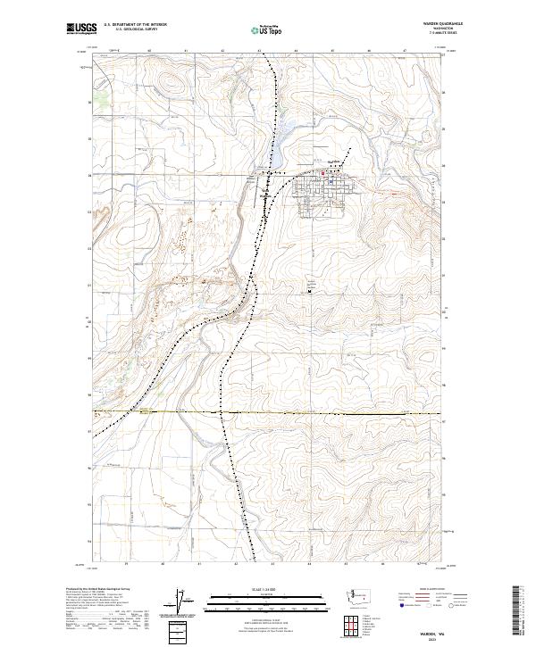 USGS Topographic Map – Warden