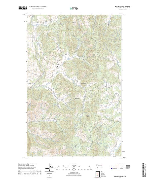 USGS Topographic Map – Wellington Peak