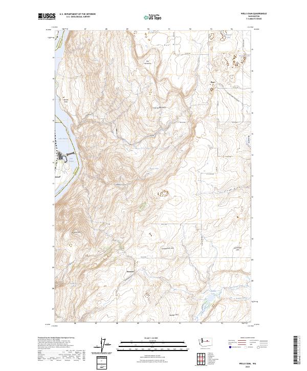 USGS Topographic Map – Wells Dam