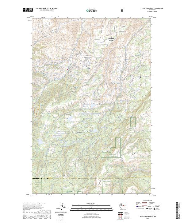 USGS Topographic Map – Wenatchee Heights