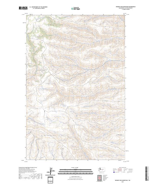 USGS Topographic Map – Whiskey Dick Mountain