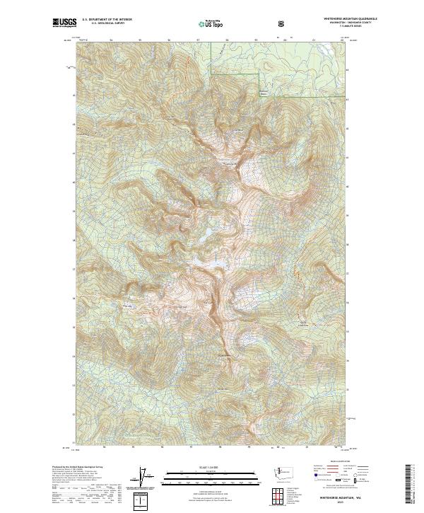 USGS Topographic Map – Whitehorse Mountain