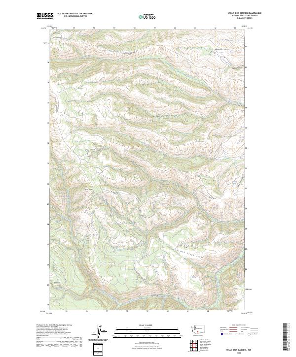 USGS Topographic Map – Willy Dick Canyon