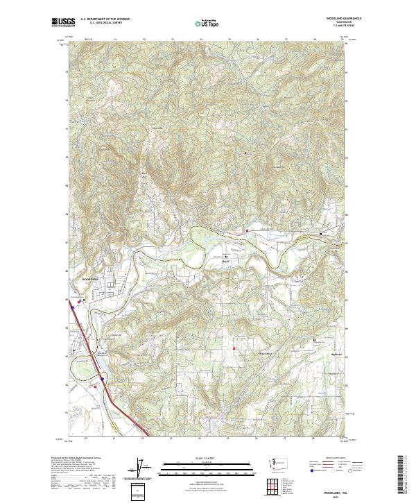 USGS Topographic Map – Woodland