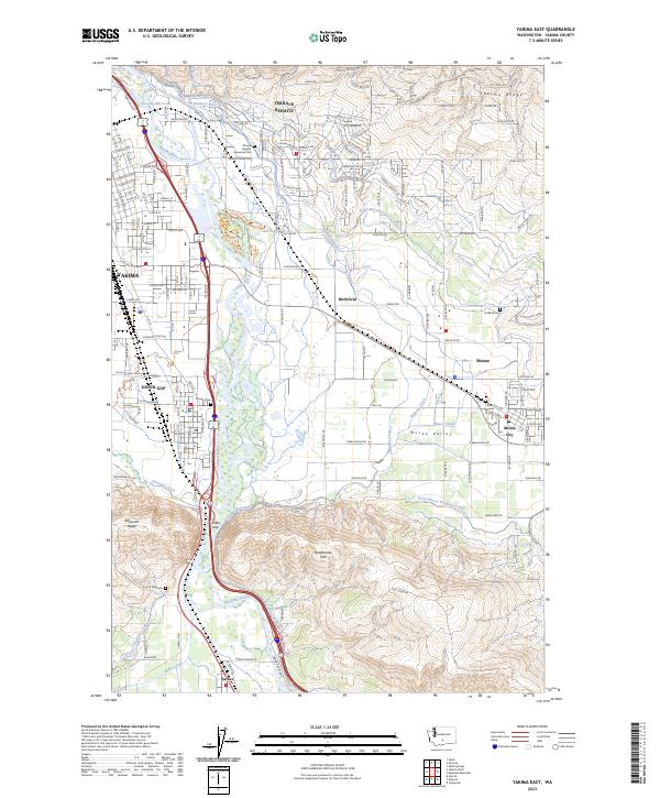 USGS Topographic Map – Yakima East