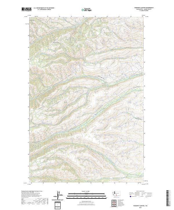 USGS Topographic Map – Yesmowit Canyon