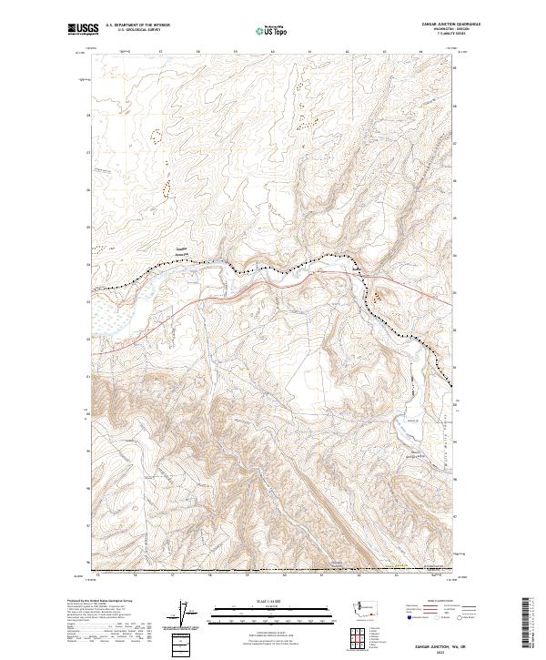 USGS Topographic Map – Zangar Junction