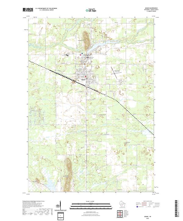 USGS Topographic Map – Adams
