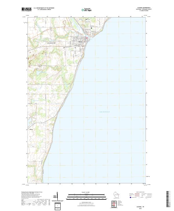 USGS Topographic Map – Algoma
