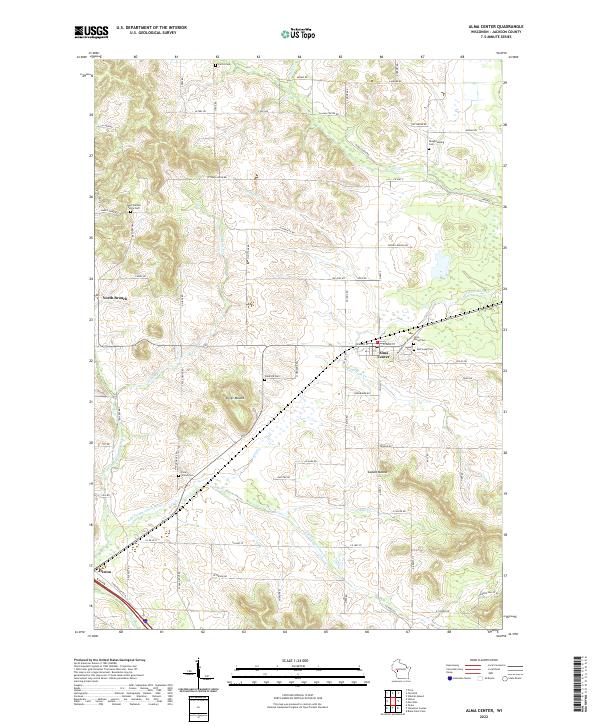 USGS Topographic Map – Alma Center