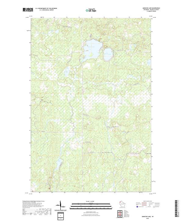 USGS Topographic Map – Amnicon Lake
