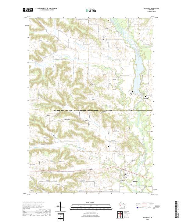 USGS Topographic Map – Arkansaw