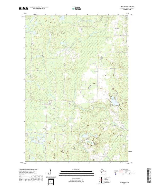 USGS Topographic Map – Athelstane