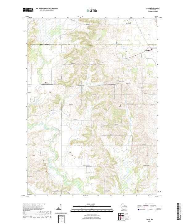 USGS Topographic Map – Attica