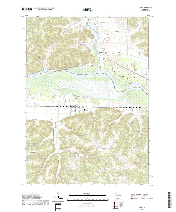 USGS Topographic Map – Avoca