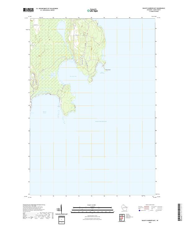 USGS Topographic Map – Baileys Harbor East