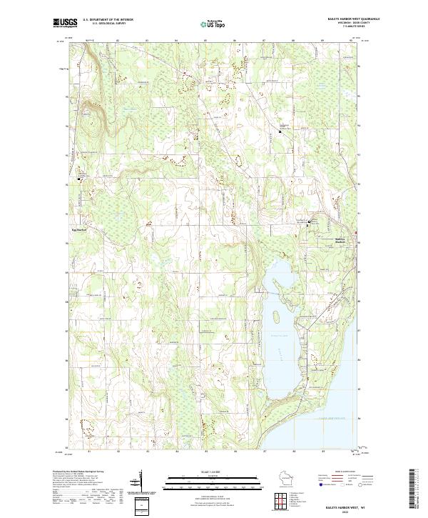 USGS Topographic Map – Baileys Harbor West