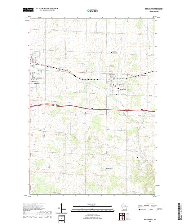 USGS Topographic Map – Baldwin East