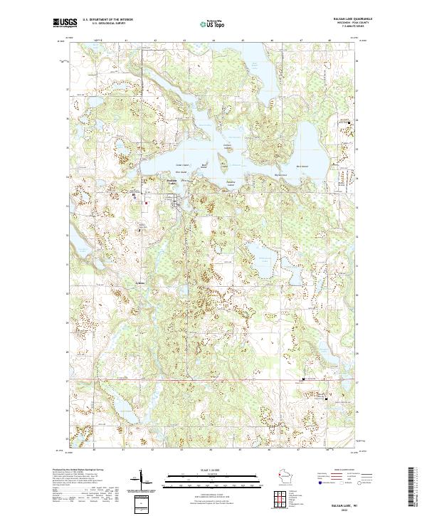 USGS Topographic Map – Balsam Lake