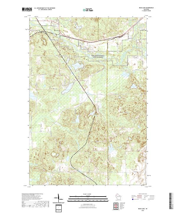 USGS Topographic Map – Bean Lake