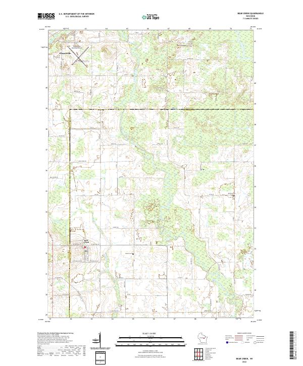 USGS Topographic Map – Bear Creek