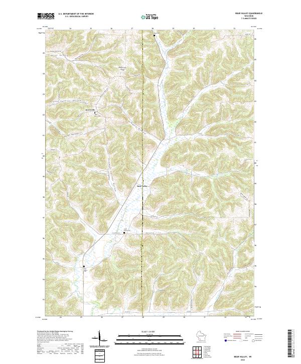 USGS Topographic Map – Bear Valley