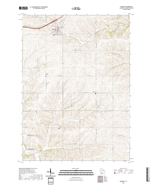 USGS Topographic Map – Belmont