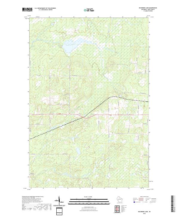 USGS Topographic Map – Big Briens Lake