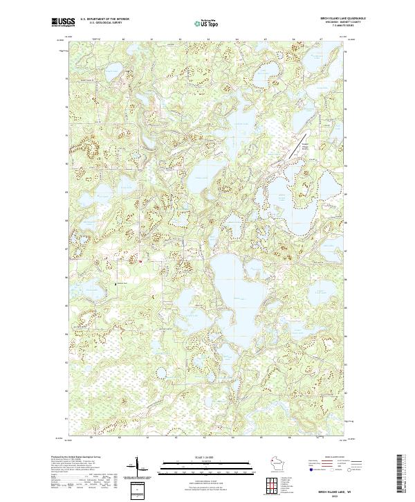 USGS Topographic Map – Birch Island Lake