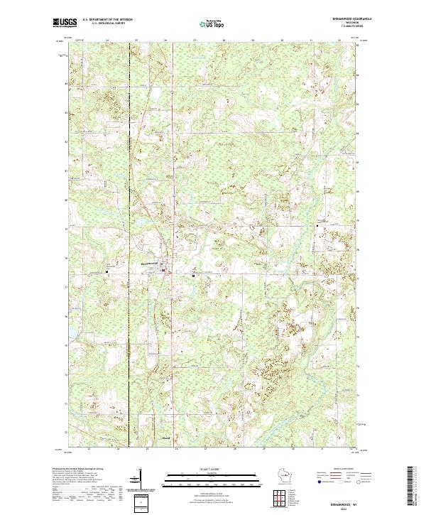 USGS Topographic Map – Birnamwood
