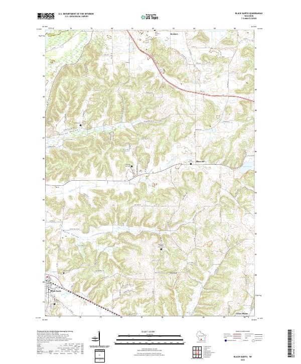 USGS Topographic Map – Black Earth