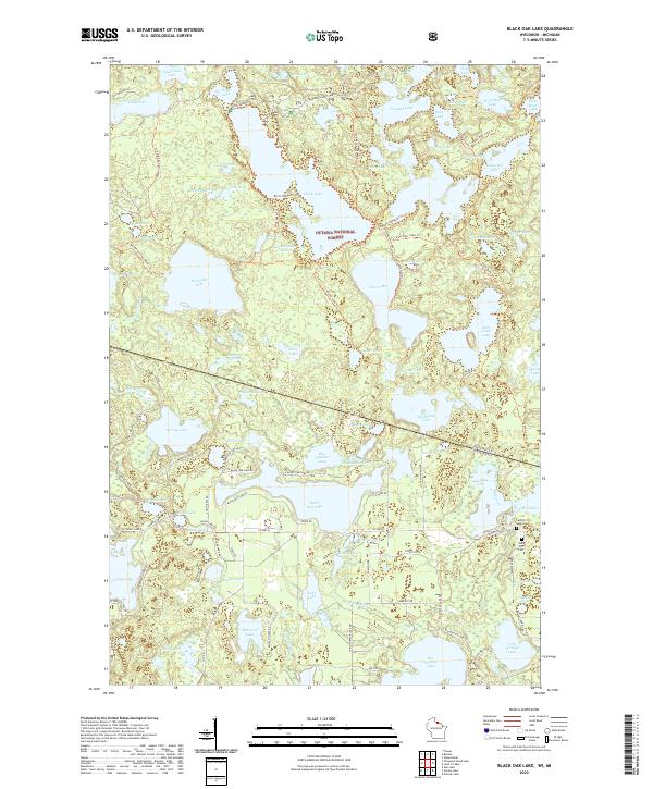 USGS Topographic Map – Black Oak Lake