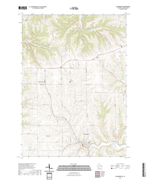 USGS Topographic Map – Bloomington