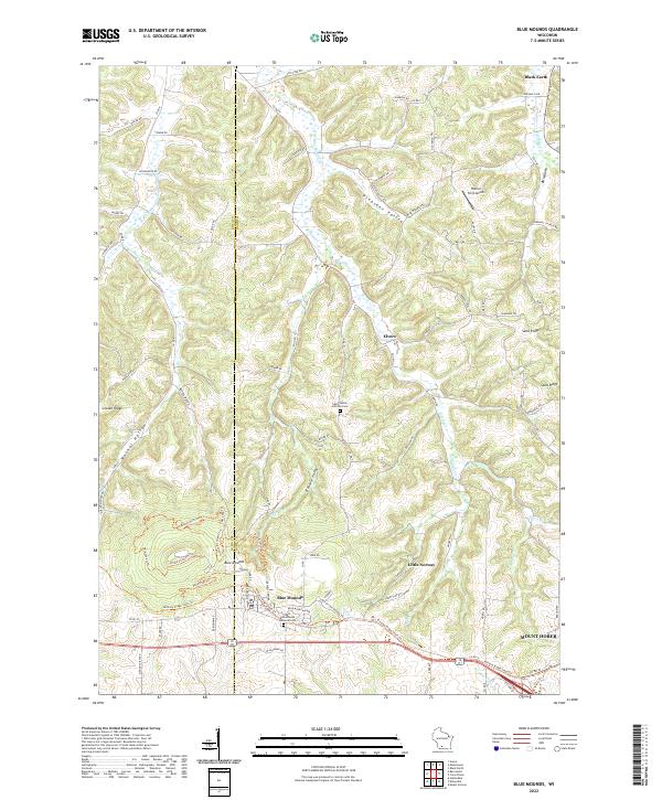 USGS Topographic Map – Blue Mounds