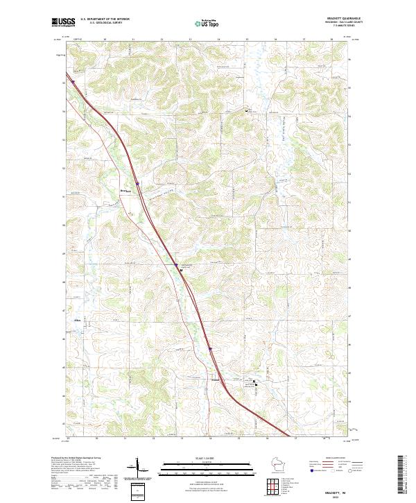USGS Topographic Map – Brackett
