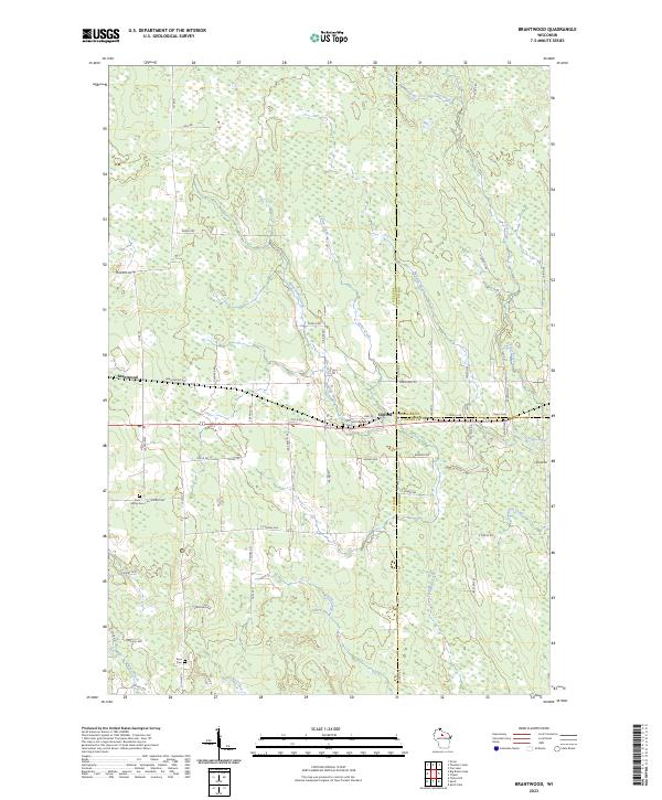 USGS Topographic Map – Brantwood